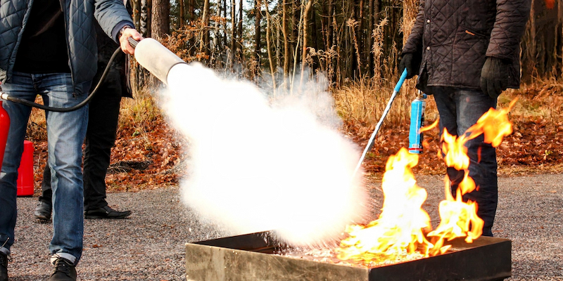 Putting out a fire