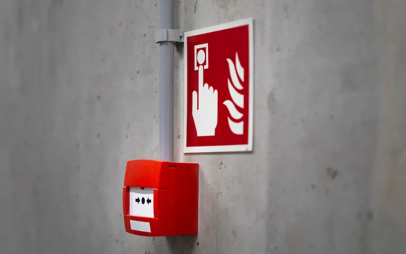 fire alarm sign