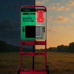 FIREFLY technology in action on a Defender trolley. Showing day/night photoluminescent backboard split.