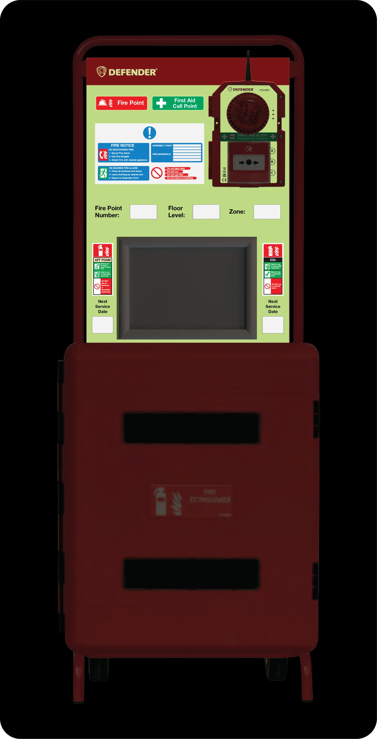 Glow-in-the-dark-trolley at night